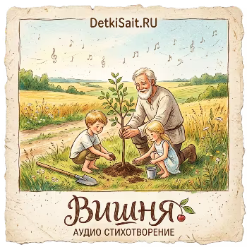 DetkiSait - Вишня. Аудио Стихотворение.